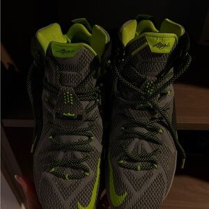 Nike Gray and Neon Green Athletic Shoes